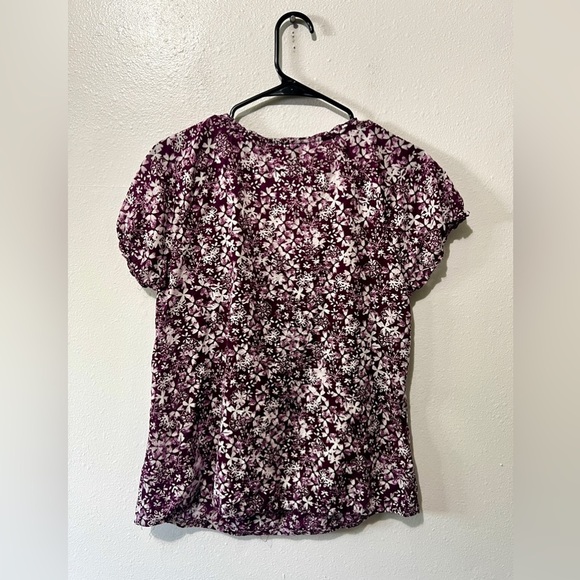 Eddie Bauer Cotton Floral Peasant Blouse - Small - Picture 4 of 8